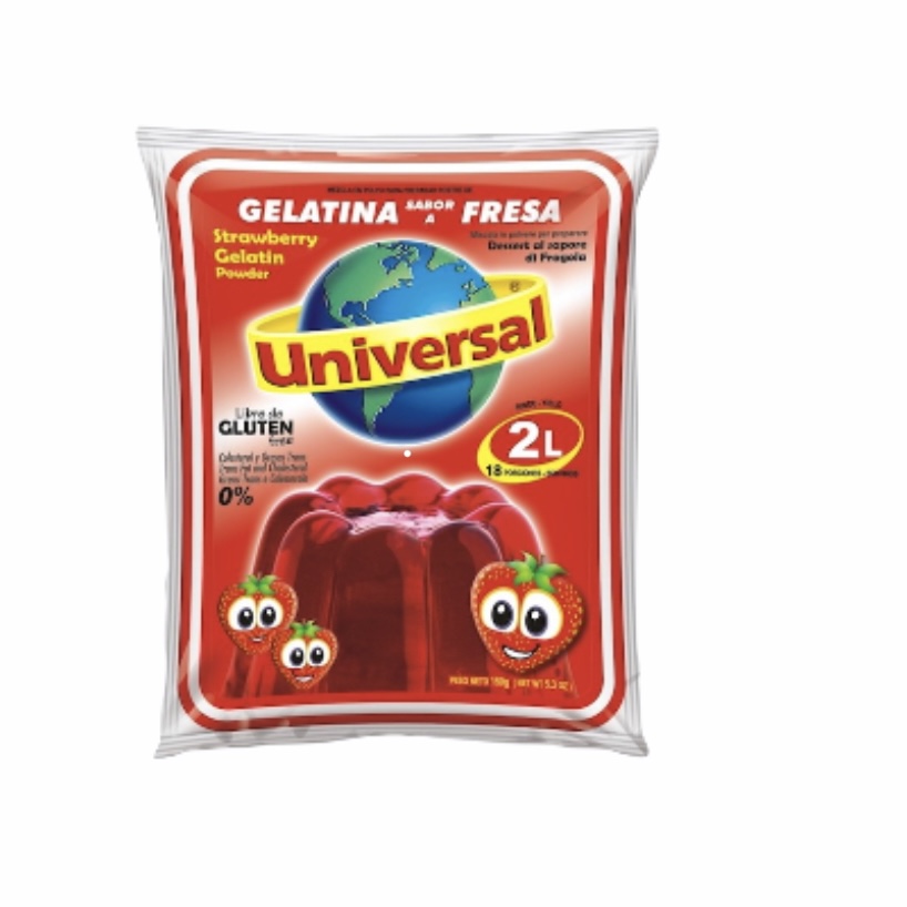 Gelatina Universal Extra Colágeno Sabor Fresa 30 g